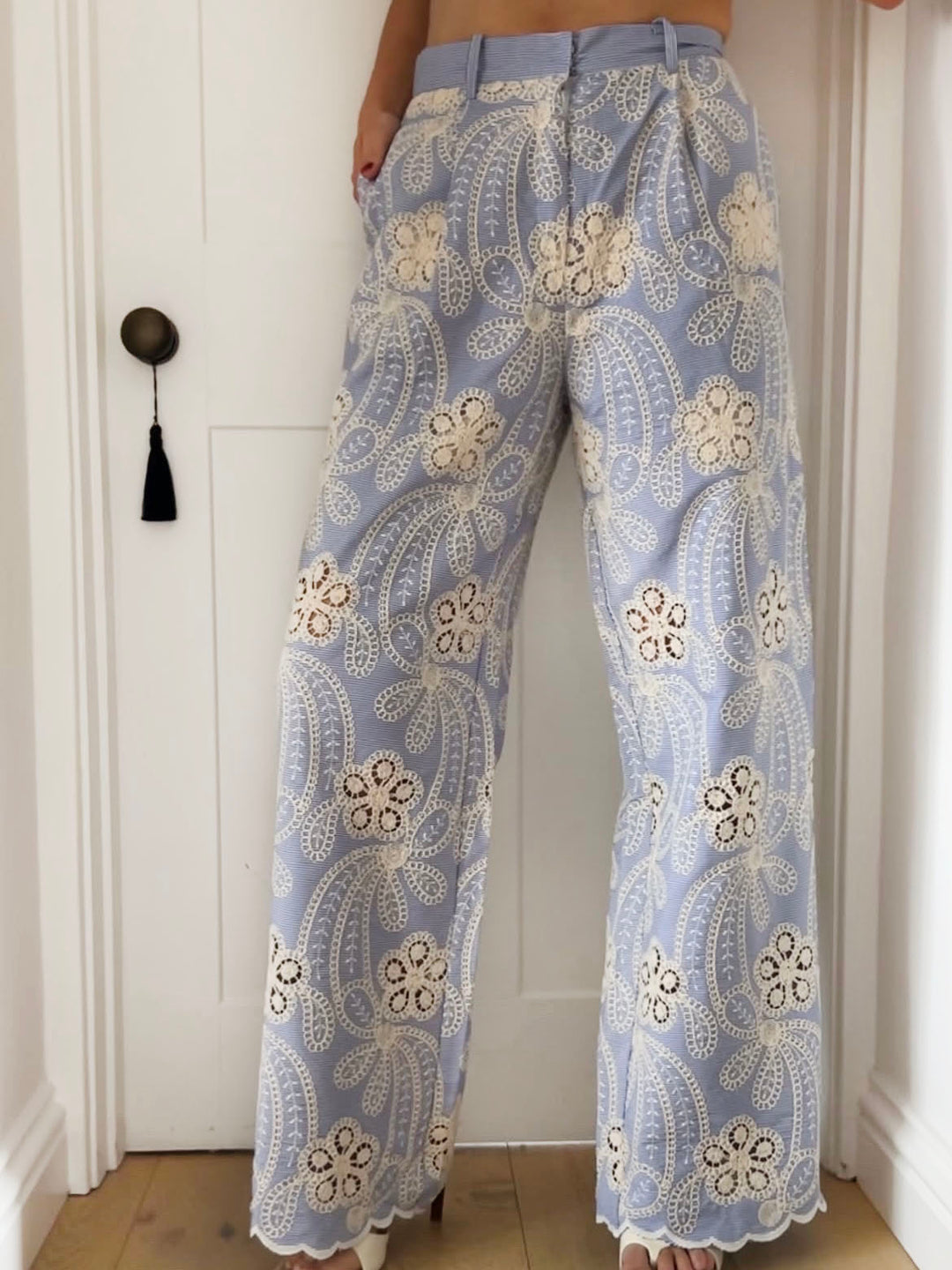 STRIPE CROCHET PALAZZO