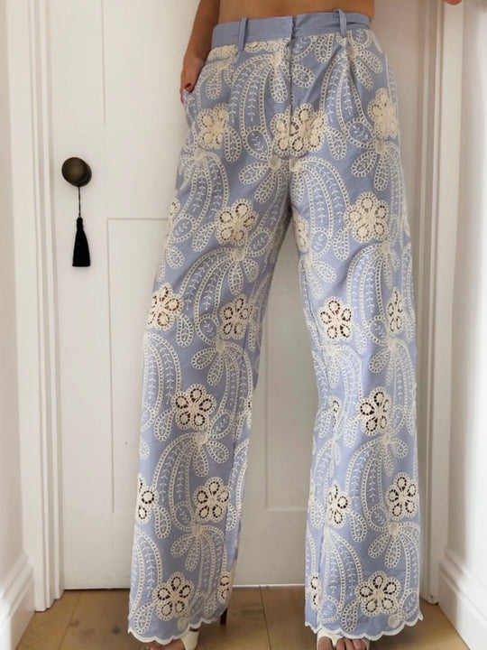 STRIPE CROCHET PALAZZO