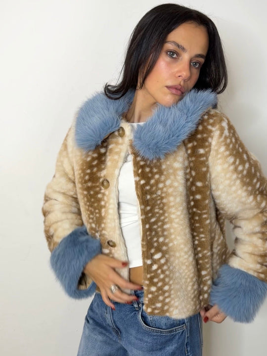 BLUE FUR BAMBI JACKET