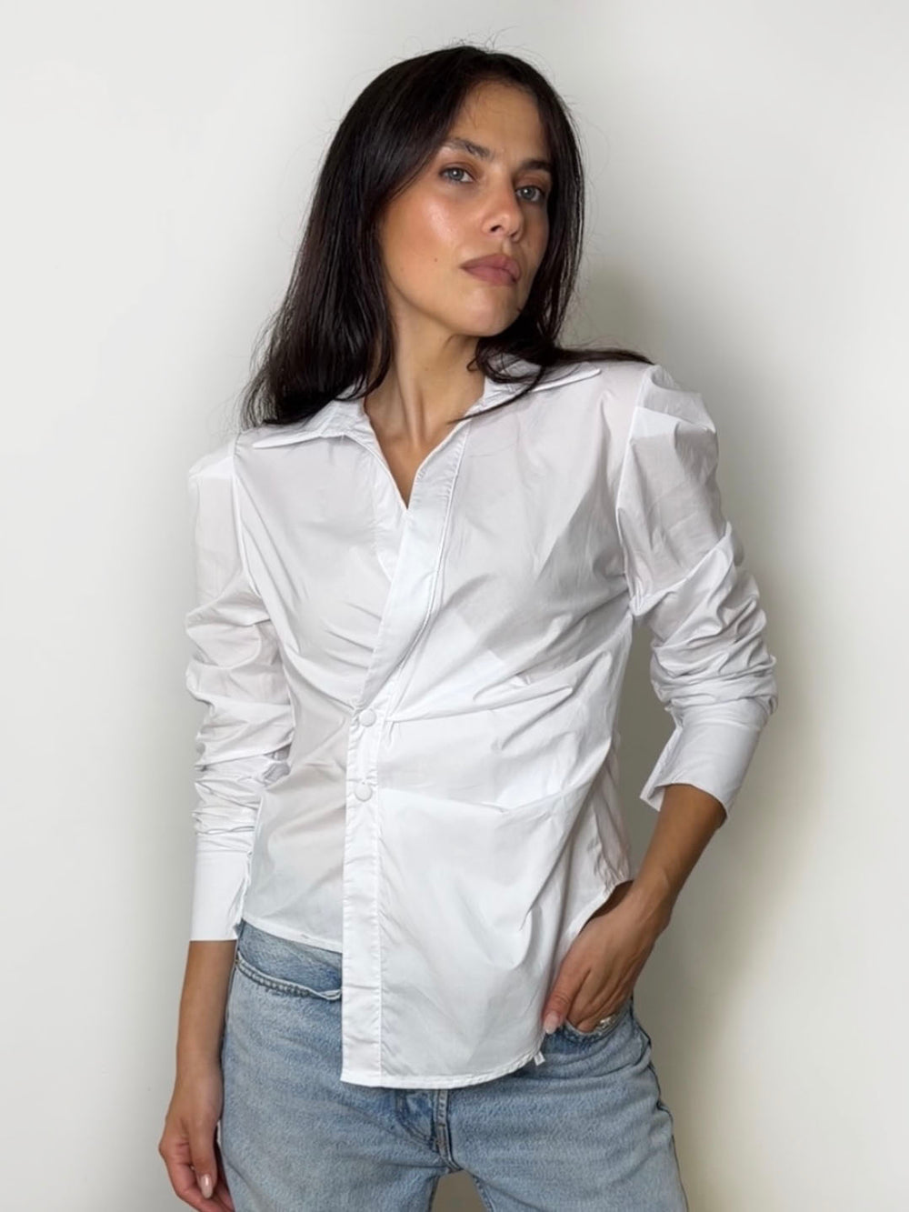 BUTTON POPLIN SHIRT