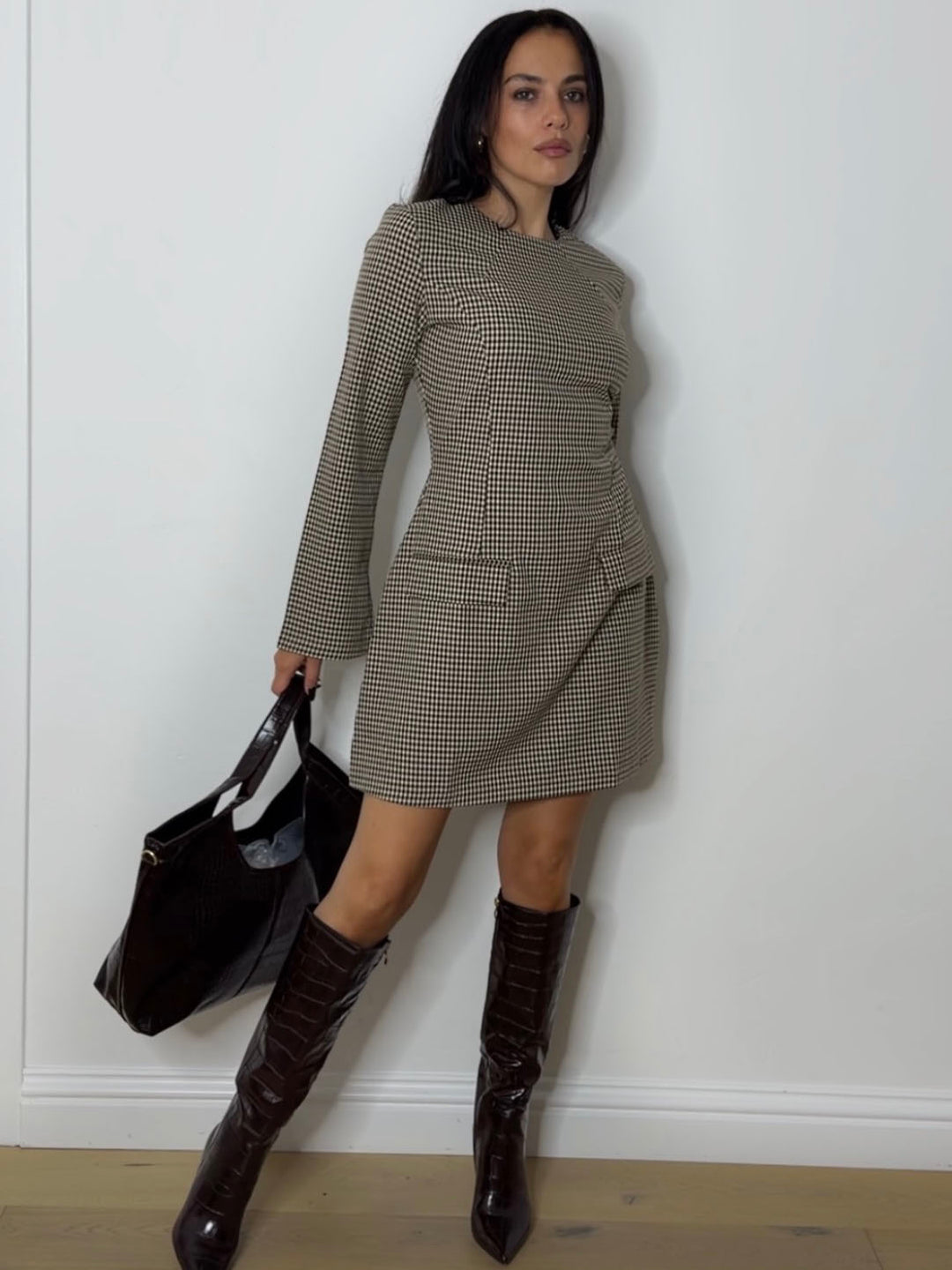SUSIE CHECK MINI DRESS