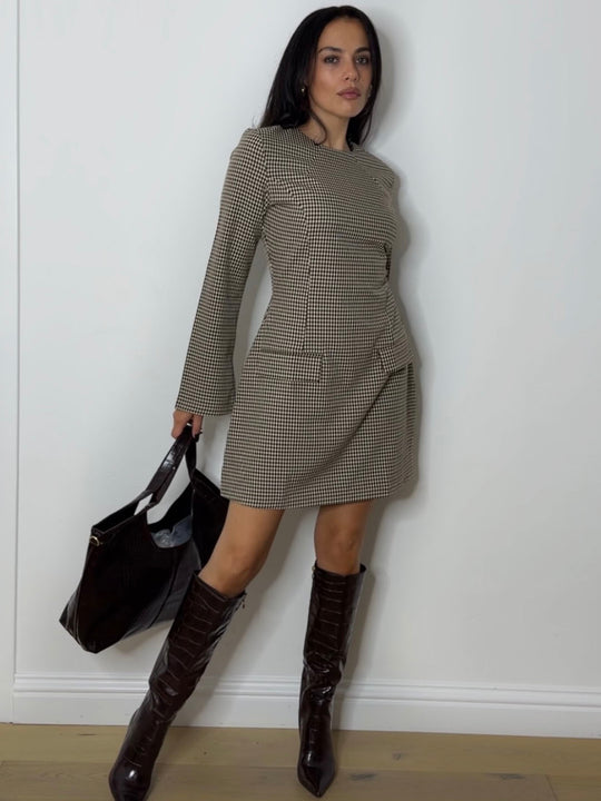 SUSIE CHECK MINI DRESS