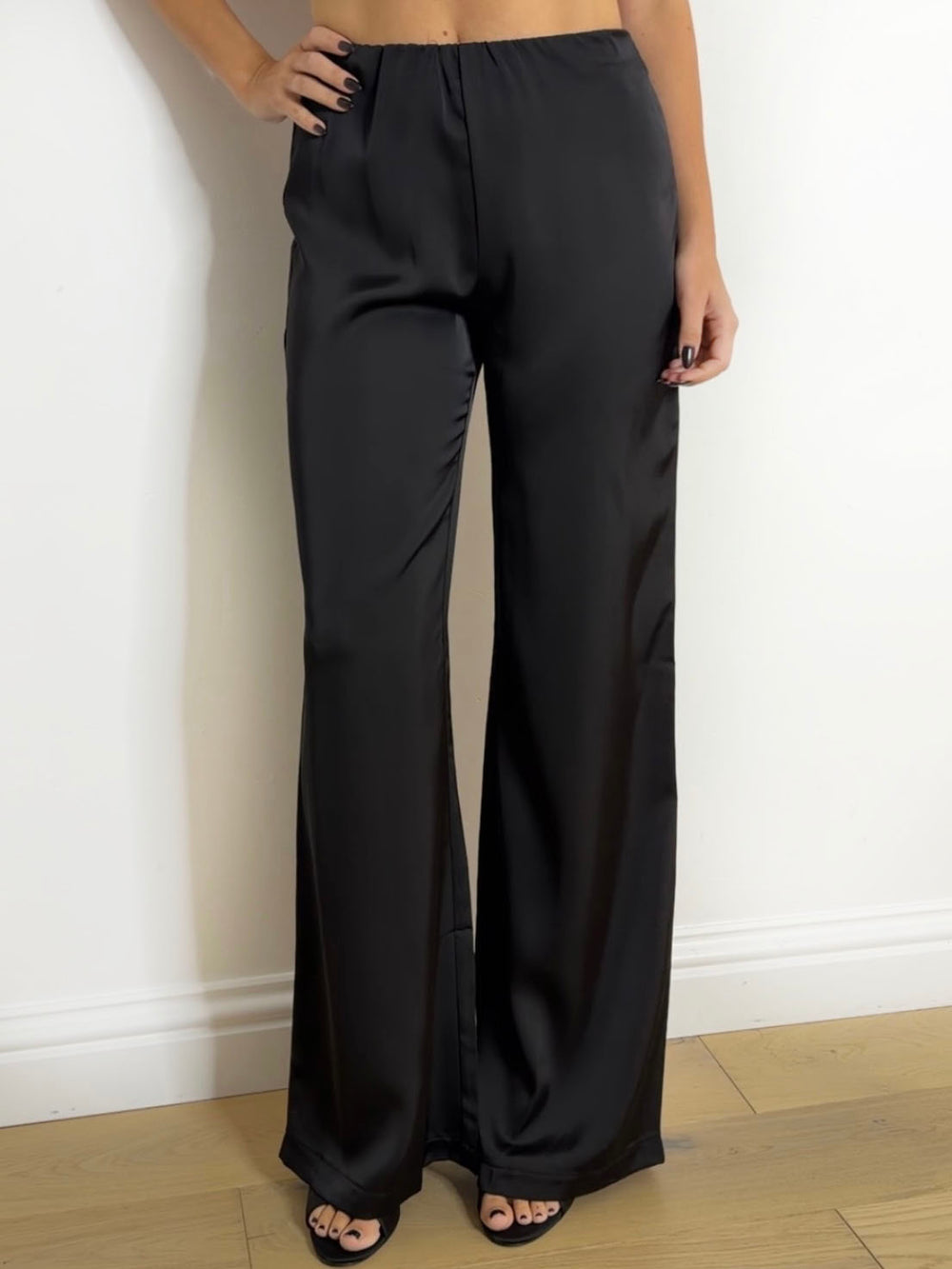 SATIN FLARE TROUSER