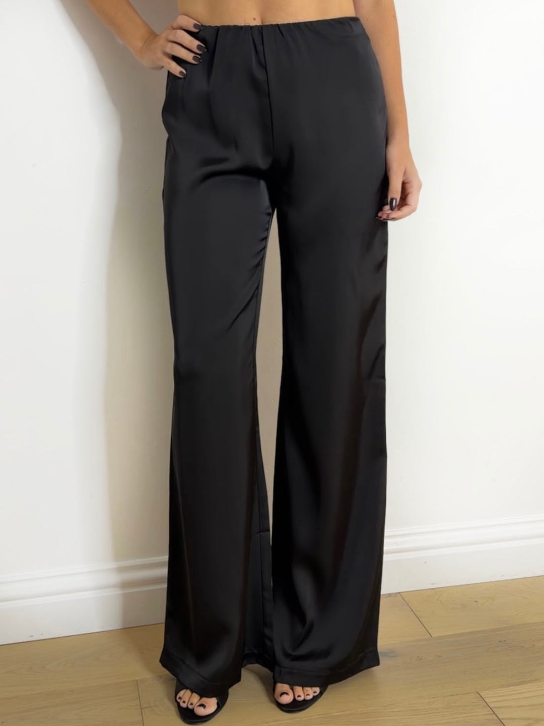 SATIN FLARE TROUSER