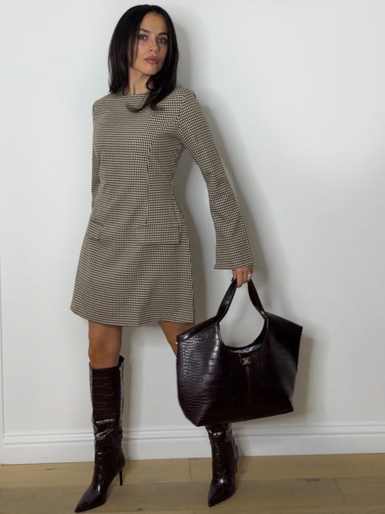 SUSIE CHECK MINI DRESS