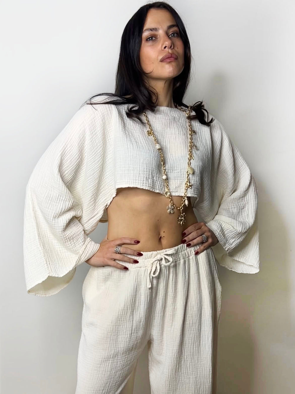 CHEESECLOTH PALAZZO SET