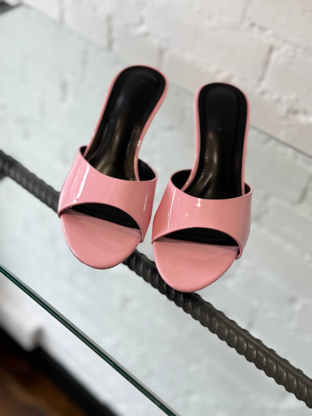 KITTEN HEEL MULE PINK