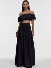 ELOISE MAXI SKIRT BLACK