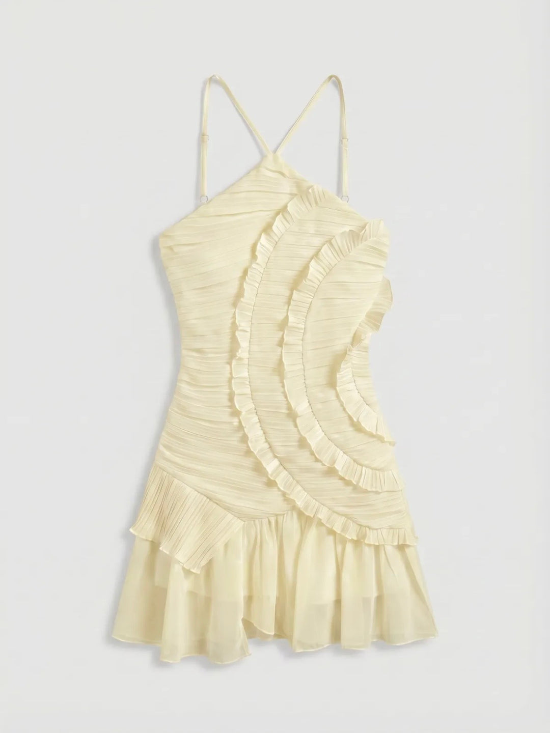 COCO PLEAT MINI DRESS LEMON