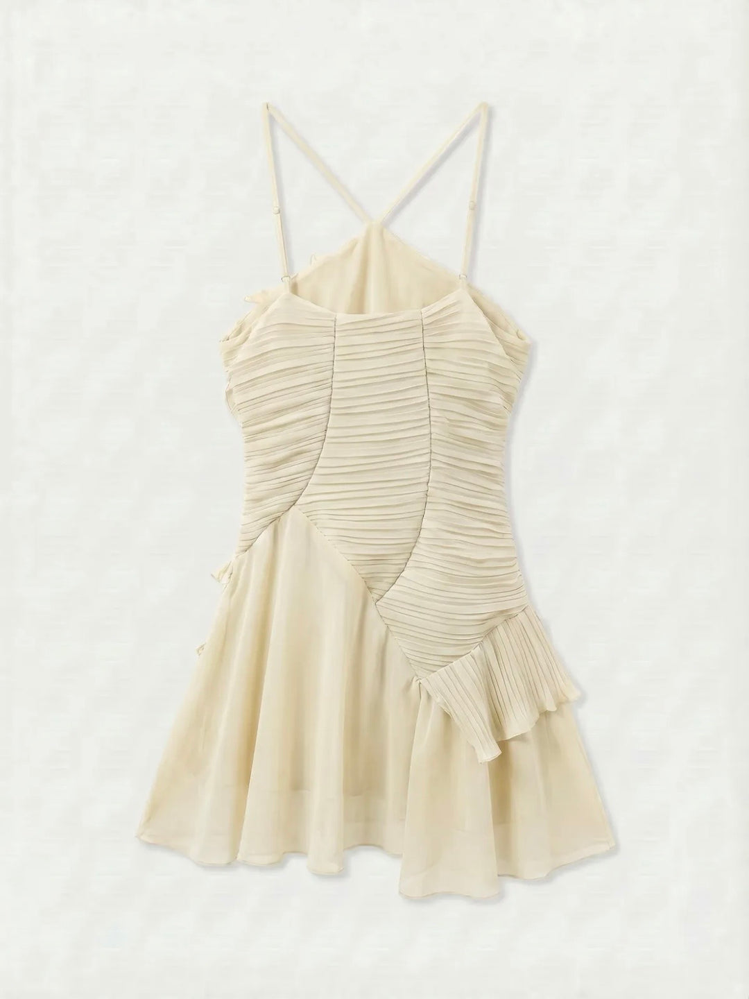 COCO PLEAT MINI DRESS LEMON
