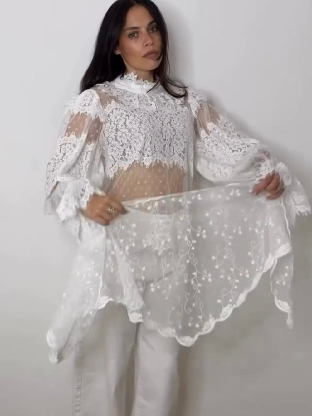 LACE TRIANGLE SCARF