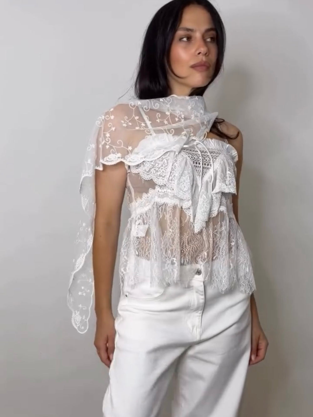 LACE TRIANGLE SCARF