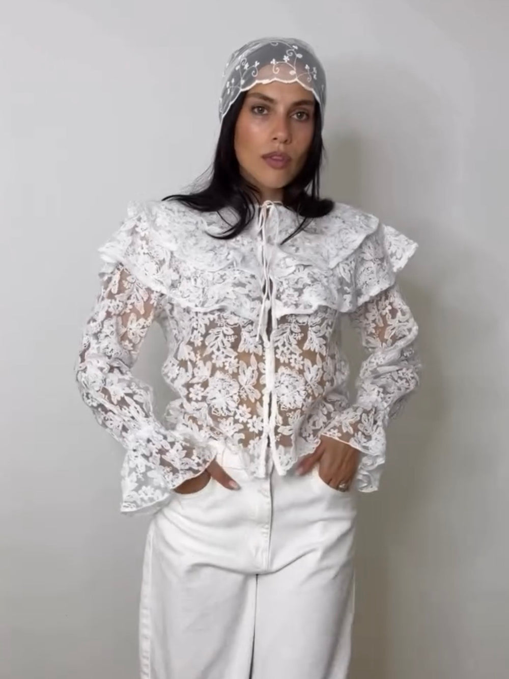 LACE TRIANGLE SCARF