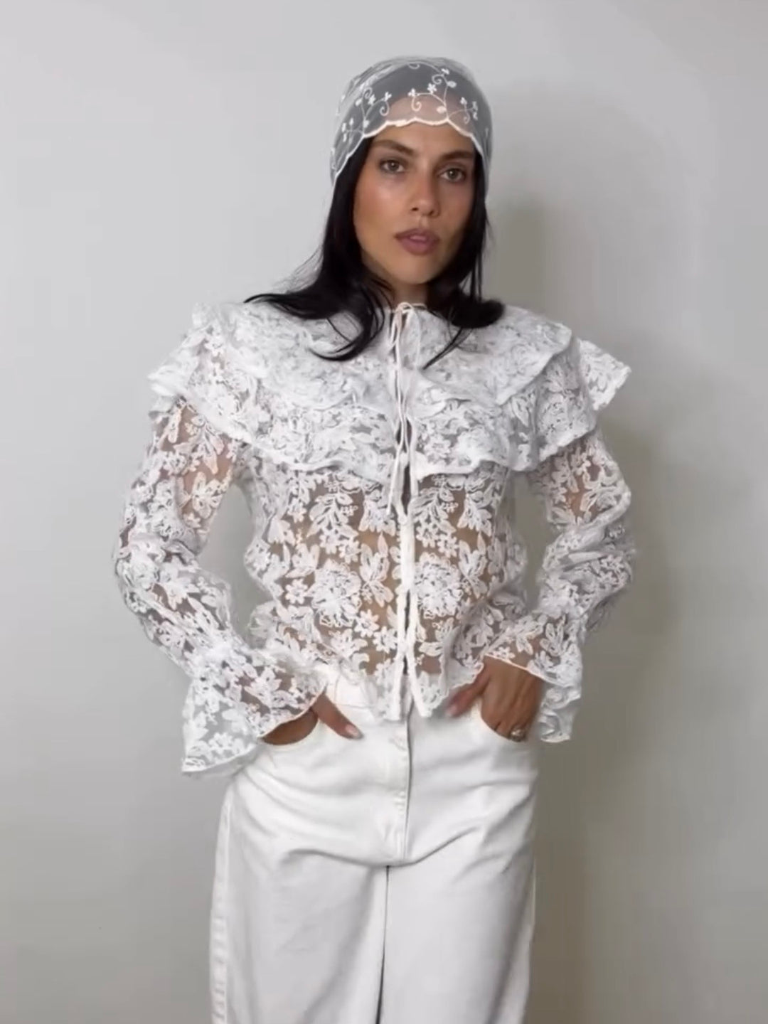 LACE TRIANGLE SCARF