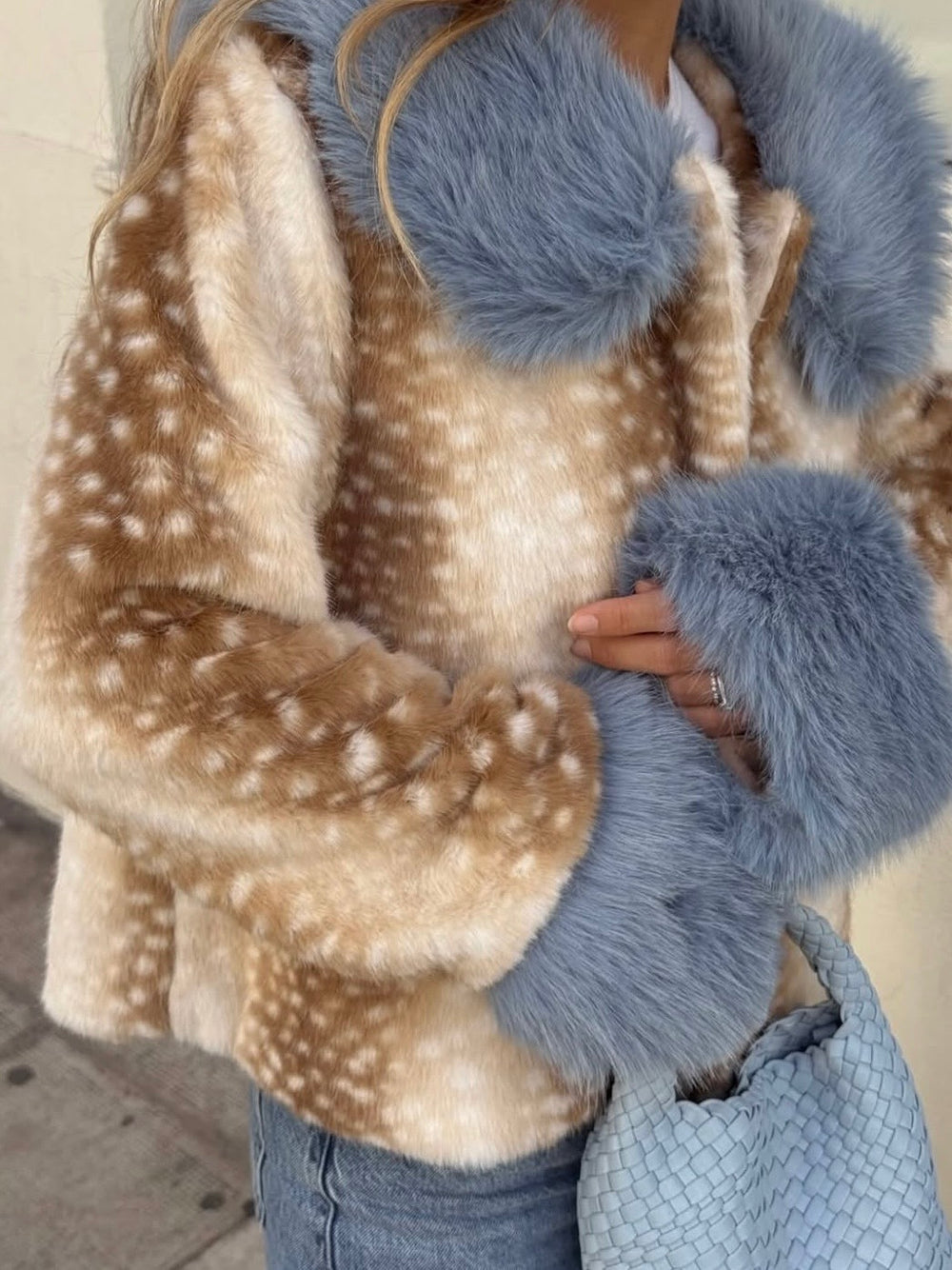 BLUE FUR BAMBI JACKET