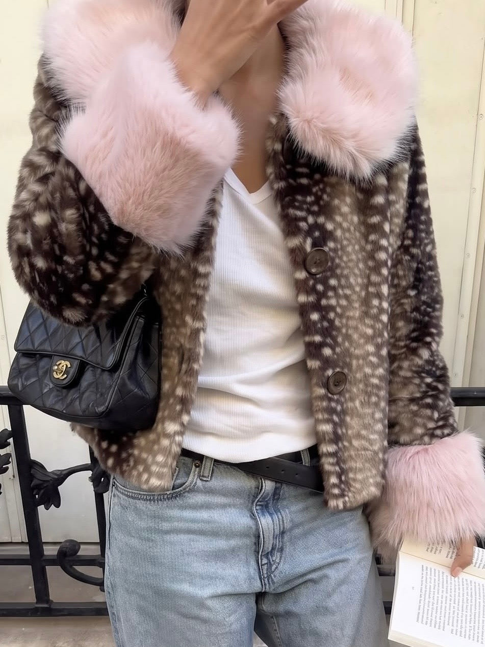 PINK FUR BAMBI JACKET