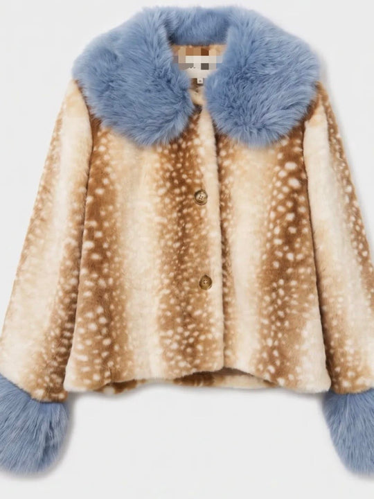 BLUE FUR BAMBI JACKET