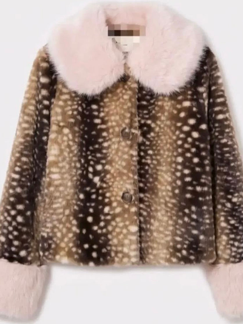 PINK FUR BAMBI JACKET