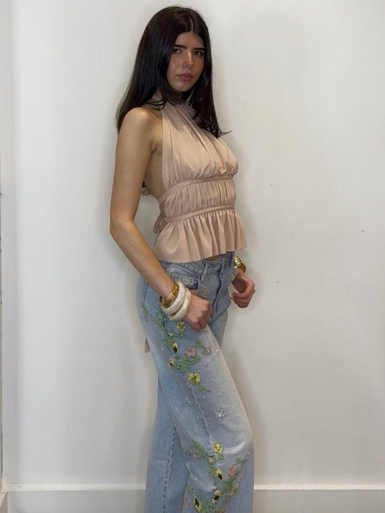 LULU HALTER TOP ROSE