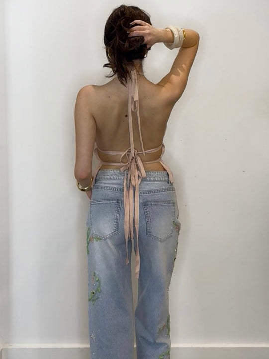 LULU HALTER TOP ROSE