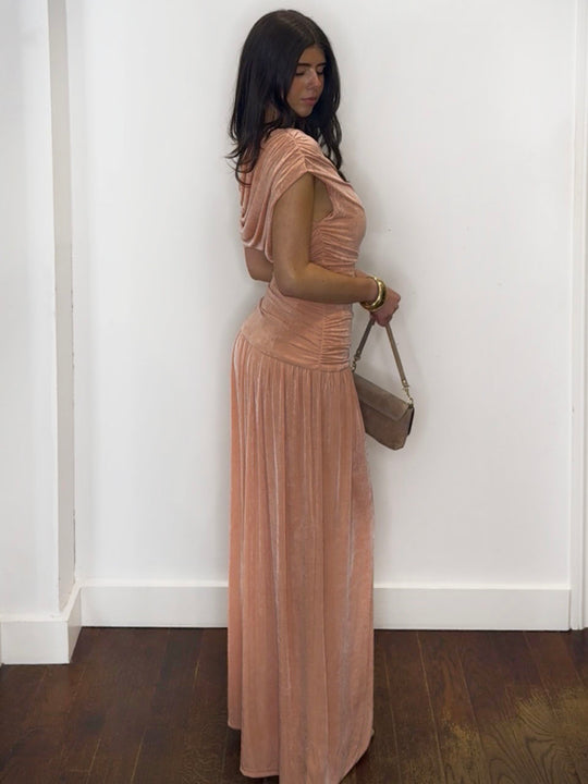 BARDOT MAXI DRESS CORAL