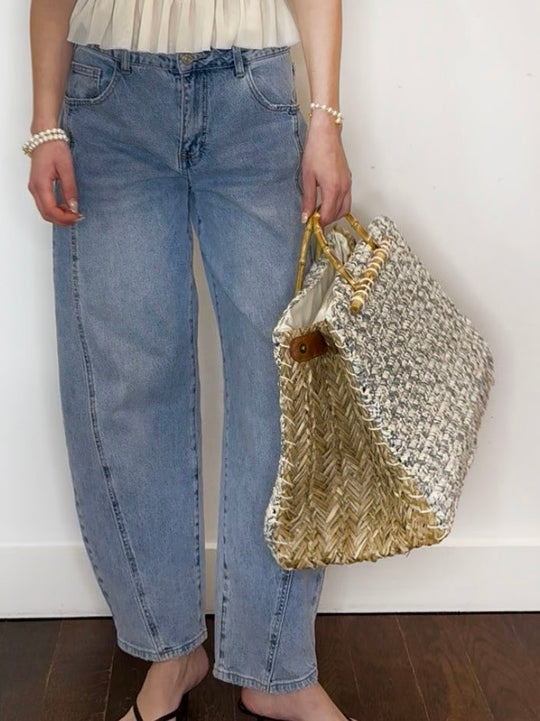 BAMBOO RAFFIA BLUE