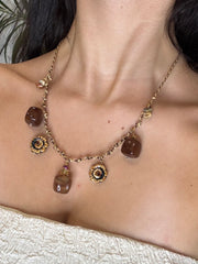 SPIRIT CHARM NECKLACE BROWN