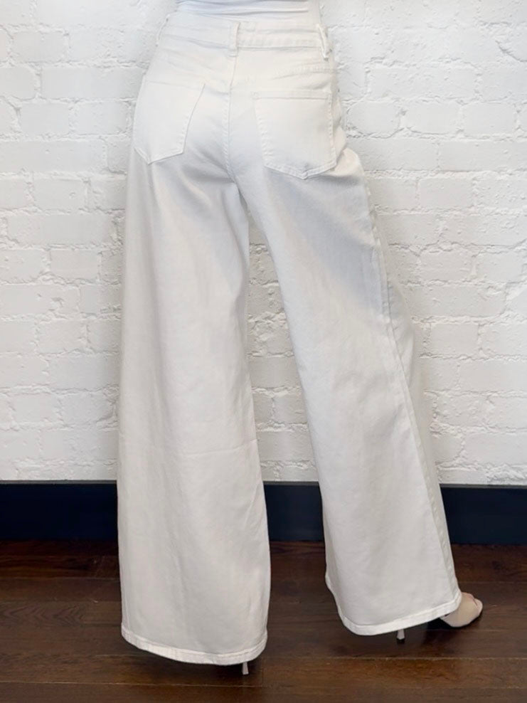 PALAZZO WHITE DENIM JEANS