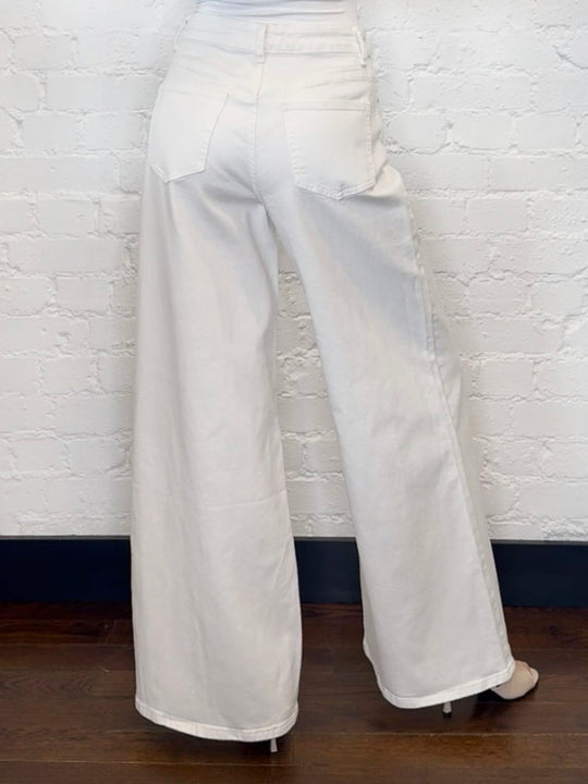 PALAZZO WHITE DENIM JEANS