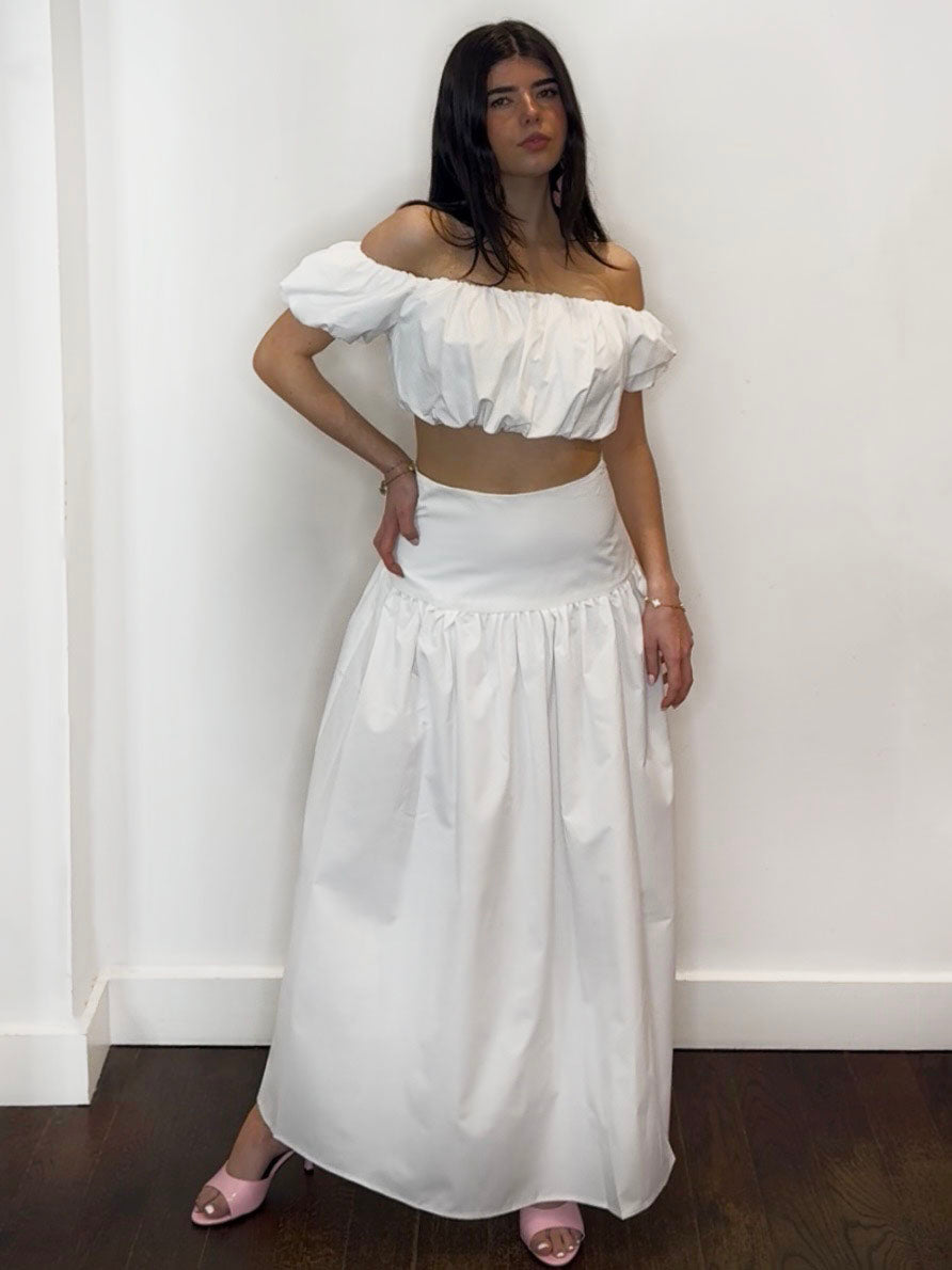 ELOISE BARDOT TOP WHITE