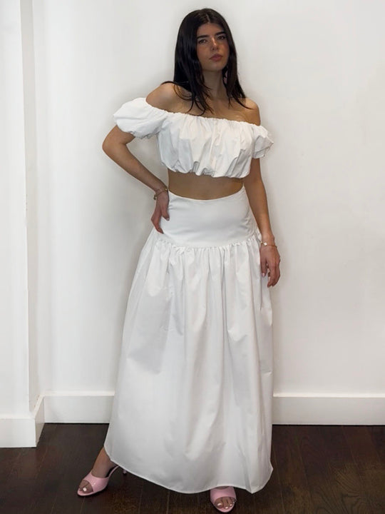 ELOISE BARDOT TOP WHITE