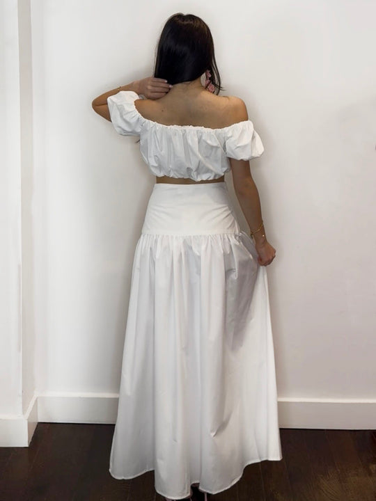 ELOISE BARDOT TOP WHITE