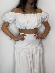 ELOISE BARDOT TOP WHITE