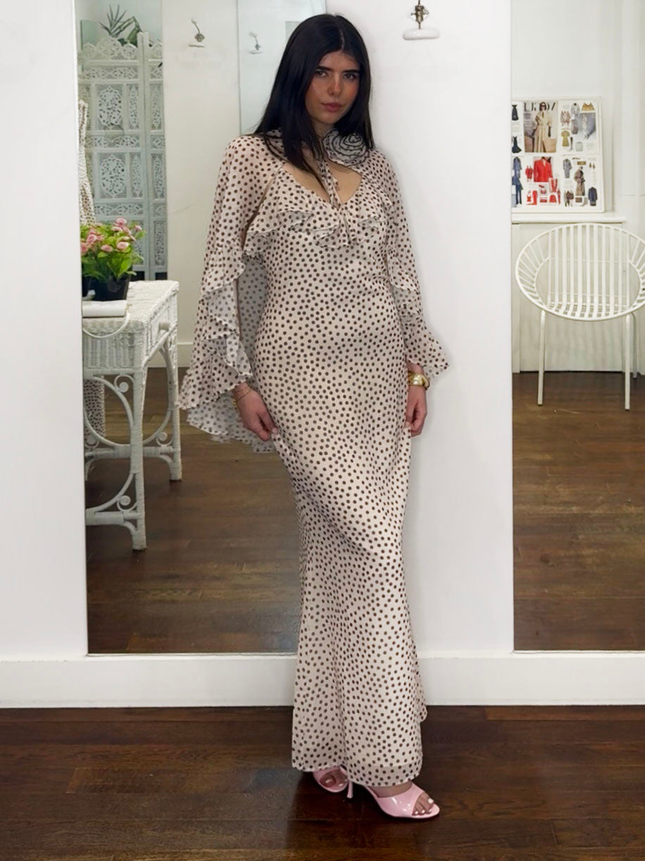 ORIANA CAPE MAXI DRESS