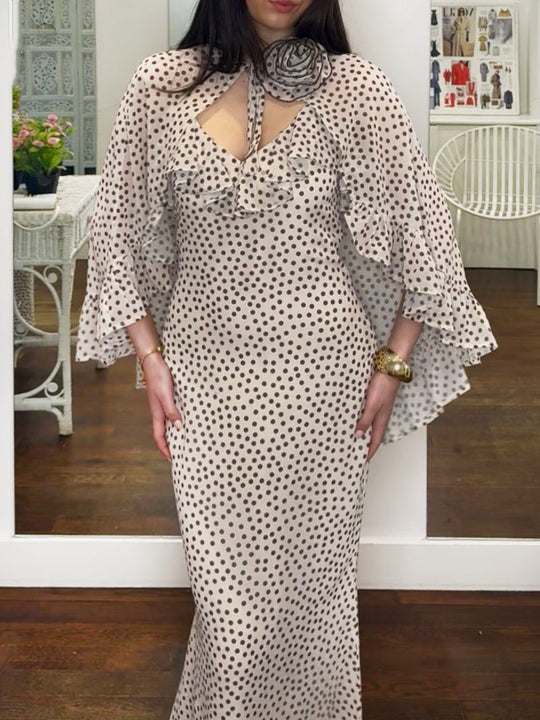 ORIANA CAPE MAXI DRESS