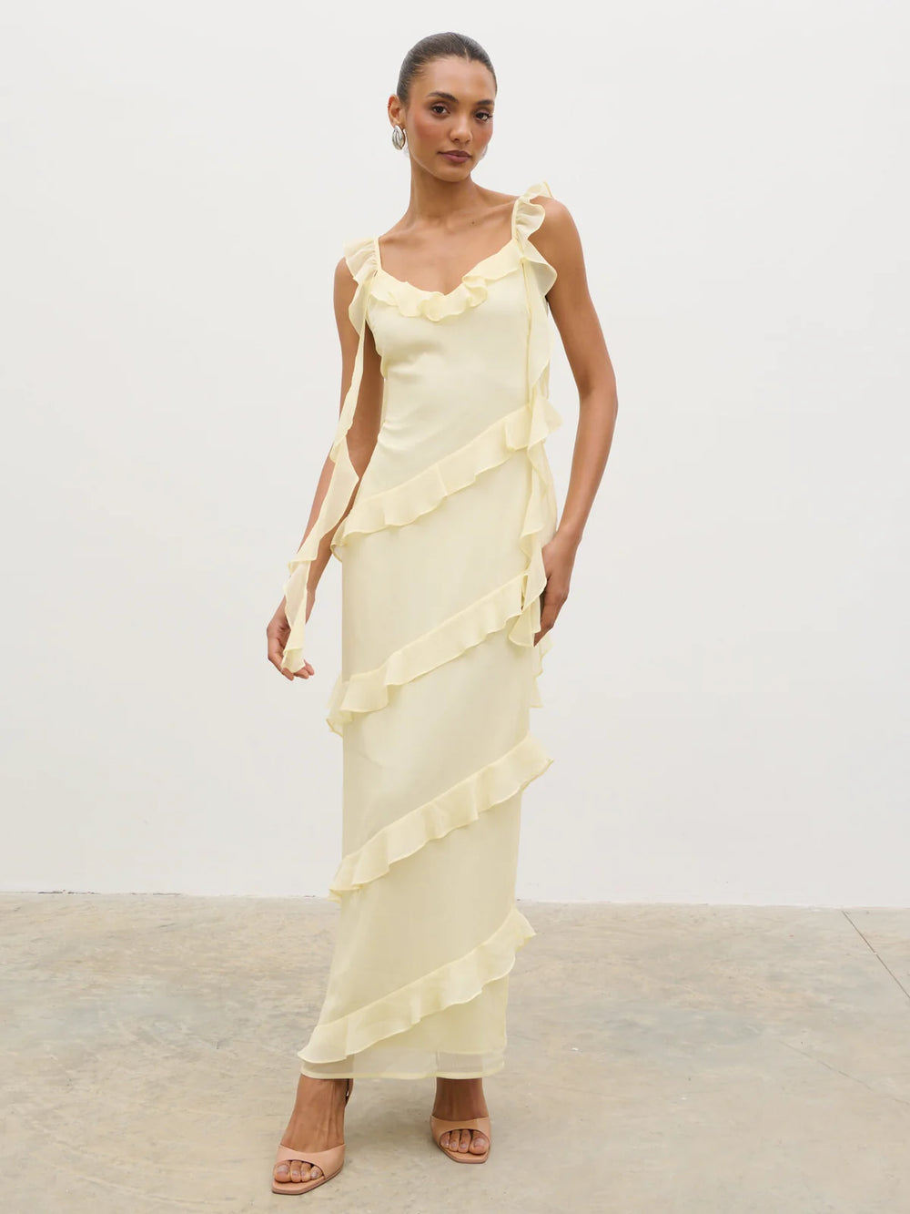 RUE RUFFLE MAXI DRESS