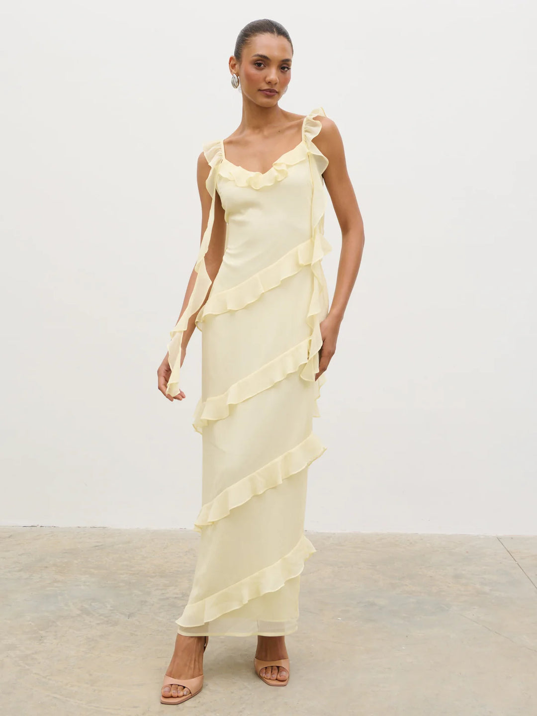 RUE RUFFLE MAXI DRESS