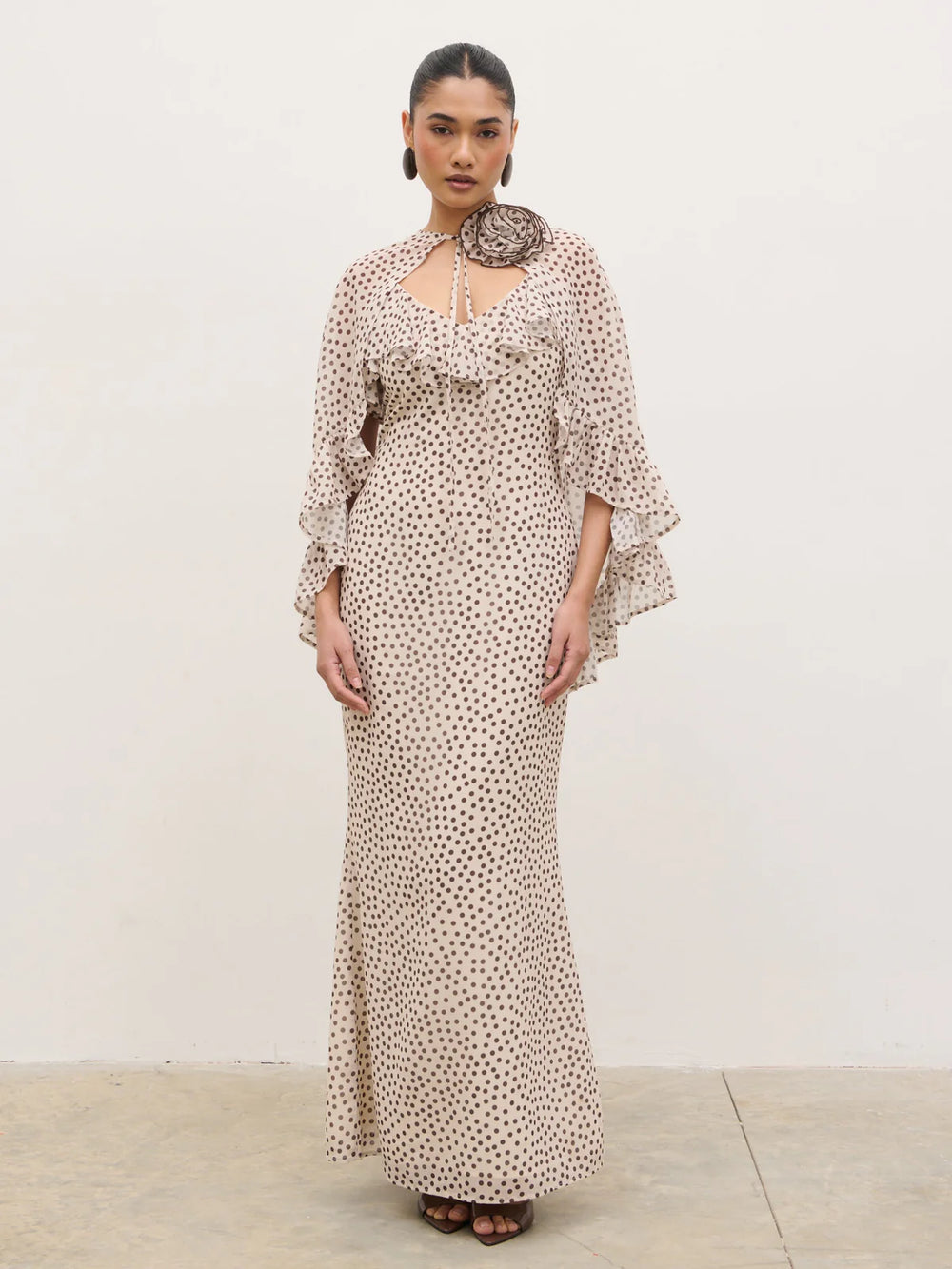 ORIANA CAPE MAXI DRESS
