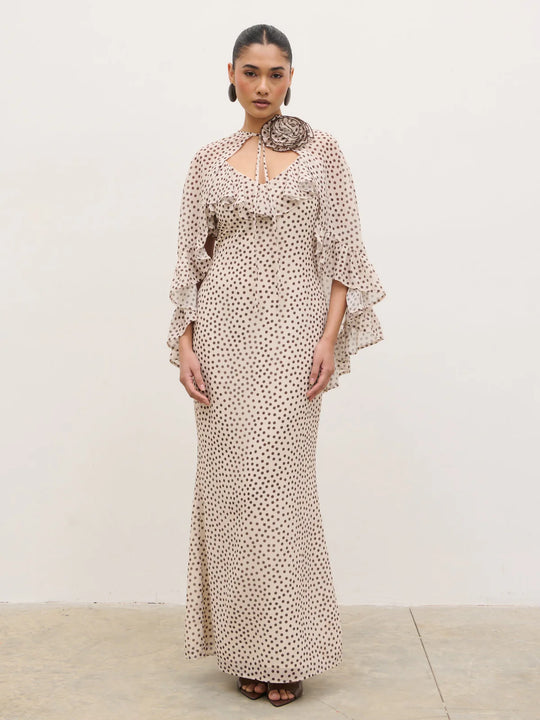 ORIANA CAPE MAXI DRESS