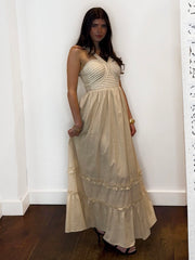 ROPE DETAIL MAXI DRESS BEIGE
