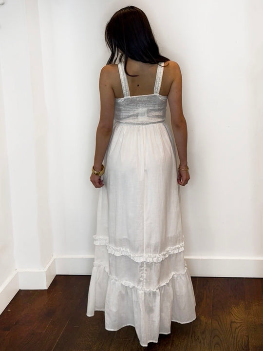 ROPE DETAIL MAXI DRESS WHITE