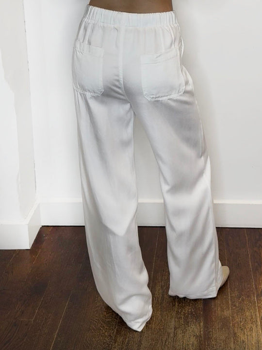 TWILL DRAWSTRING PALAZZO