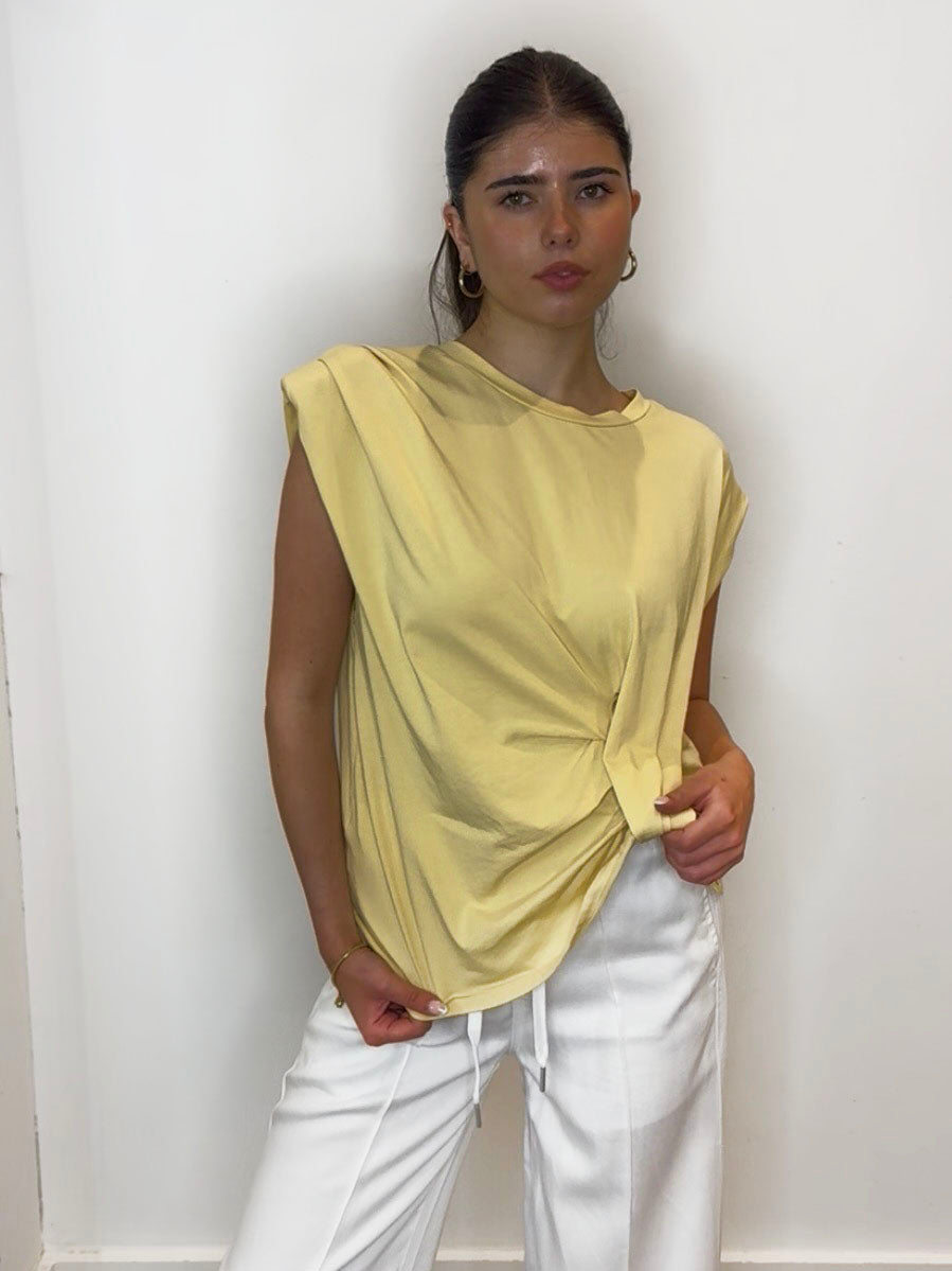 KNOT DETAIL TEE SAND