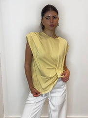 KNOT DETAIL TEE SAND