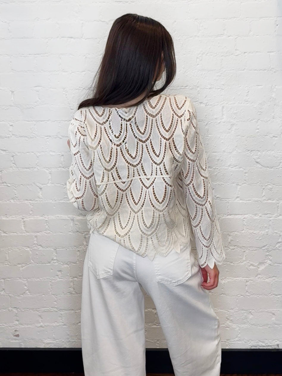 CROCHET PETAL TOP CREAM