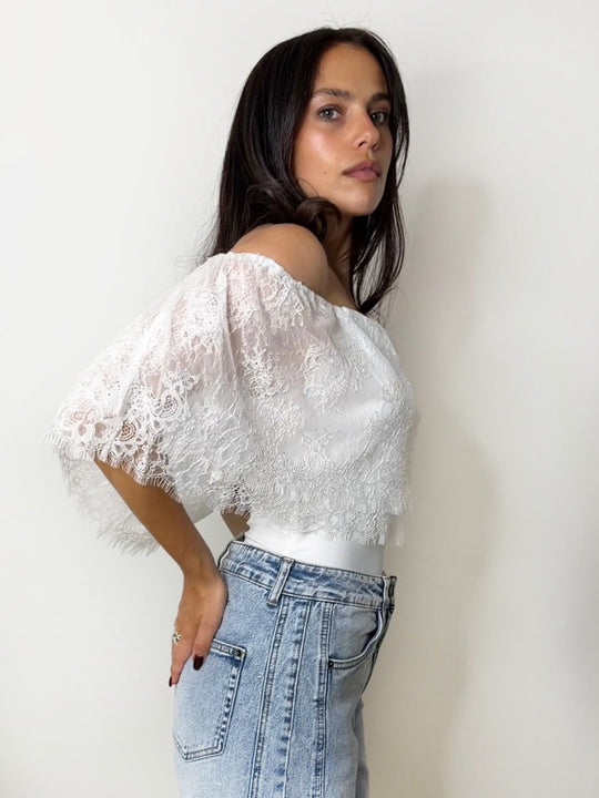LACE BARDOT BODY WHITE