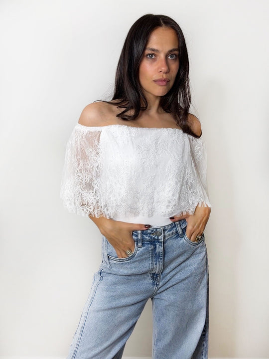 LACE BARDOT BODY WHITE