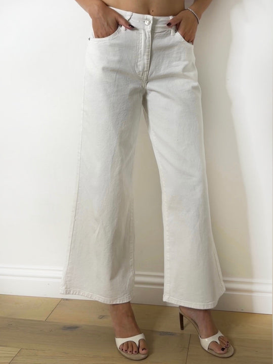 CROP DENIM WHITE