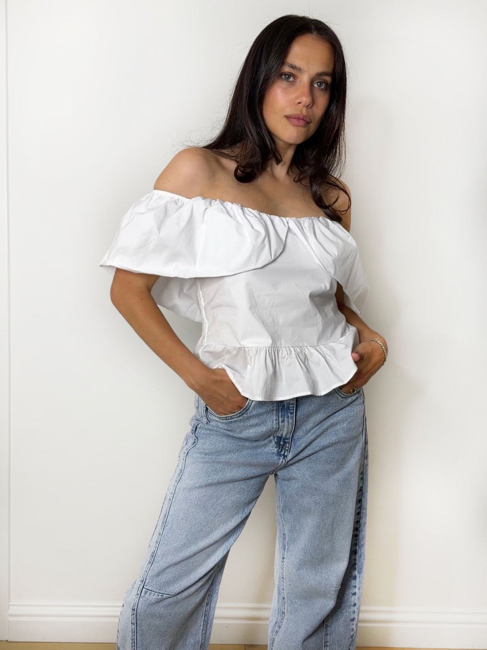 POPLIN BARDOT WHITE