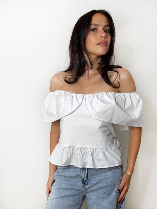 POPLIN BARDOT WHITE